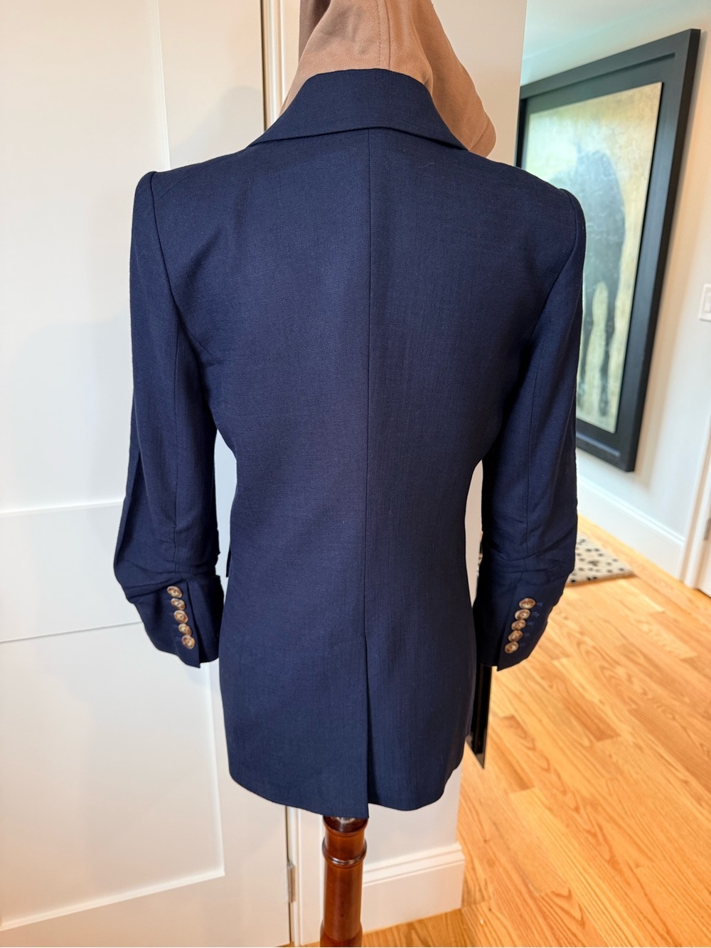 Veronica Beard Battista Navy Single-Button Tailored Dickey Blazer - Picture 10 of 16